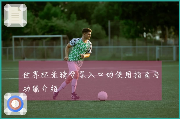 世界杯竞猜登录入口的使用指南与功能介绍